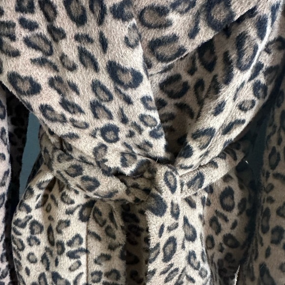 Mud Pie Animal Print Coat with Belt - Picture 3 of 6
